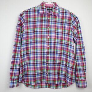 Lipson Shirt Mens Large Multicolor Plaid Long Sleeve Button Up Contemporary